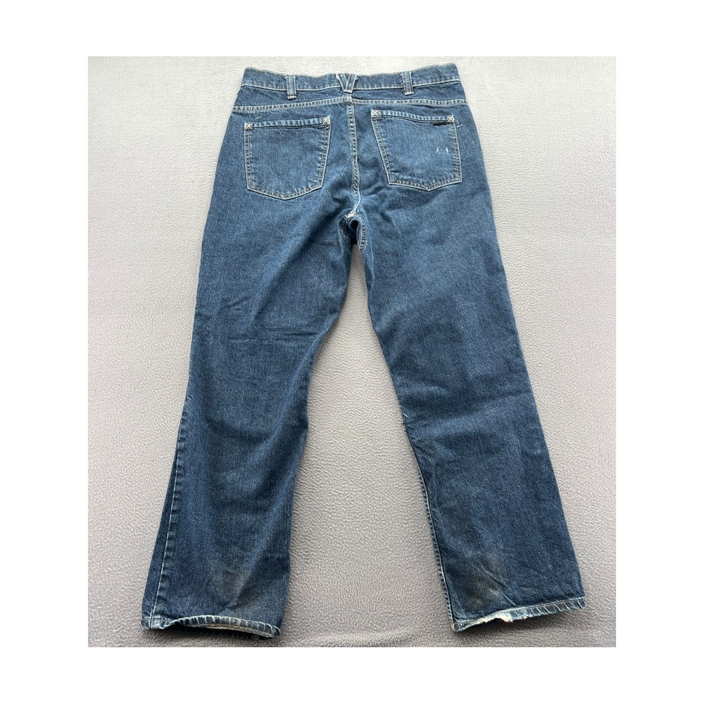 Hawx FR Work Gear Jeans Mens Flame Resistant Relaxed Fit Denim Blue 33x32 - Picture 9 of 14